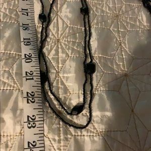 3 strands of black beads